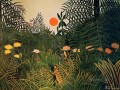 negro attacked by a jaguar 1910 Henri Rousseau animals